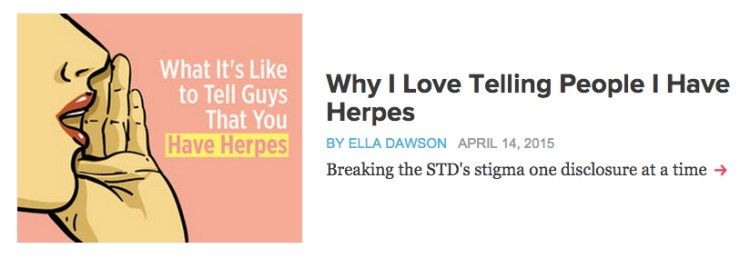 Life goal completed: write about herpes for a major publication.